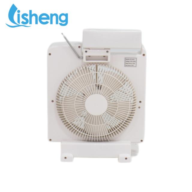 Household Indoor Box Fan 12V Solar Rechargeable 1200rpm Rotate Speed