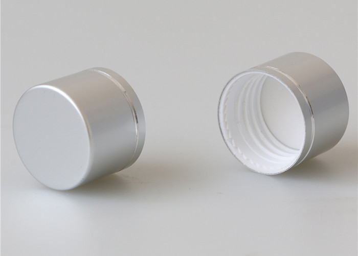 Matte Silver Screw Jar Lids 28 / 410 With Carved Line Regular Mouth