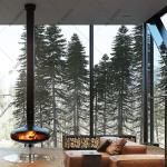 Roof Mounted Cocoon Fireplace Diameter 600mm 800mm 1000mm