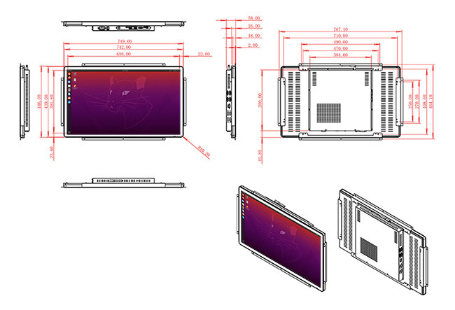 32-Inch Linux Touch Console for Traffic Monitoring Systems, Public Service Kiosks, Retail Interfaces, and Factory Dashboards