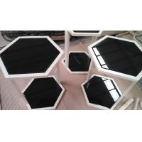 Buy cheap Greenhouse Black Tempered Glass Tabletop , Tempered Plate Glass Hexagon product