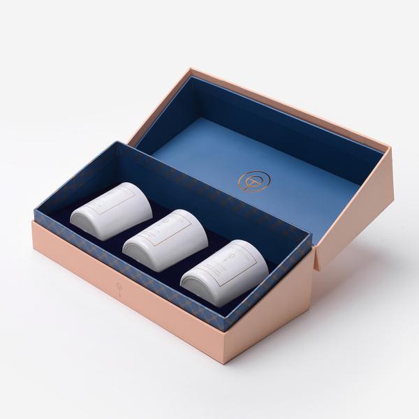 Buy cheap 3 Sets Luxury Candle Packaging Boxes Gift Gold Hot Stamping 2mm Thickness from wholesalers