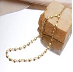 many round fringed shell cross chocker necklace K Gold Stainless Steel Necklace