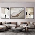 European Framed Handmade Oil Painting Abstract Style Wall Hanging Decoration