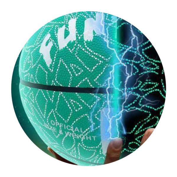 Quality Basketball Official Size 7 Light Up Streetball Fluorescent Bright Basketball Ball for Night Game for sale