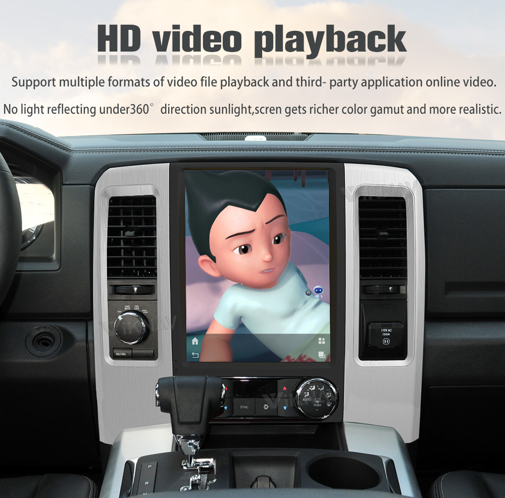12.1 inch Head Unit For 2008-2011 Dodge Ram GPS Navigation Multimedia player Touch Screen Support Wireless Carplay