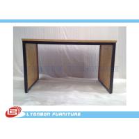 Buy cheap Melamine Finished Black Metal Retail Display Tables Shopping Mall MDF Display product