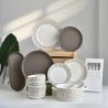 Buy cheap Under Glazed Technique Ceramic Dinnerware Sets For 6 People In Green Gray Brown Color from wholesalers