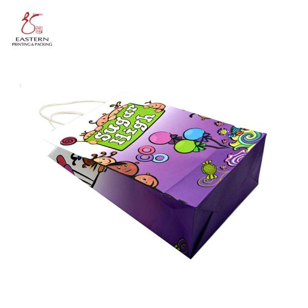 Buy cheap Small Size various color Printed Paper Gift Bags For Food Packaging 210gsm from wholesalers