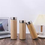 Premium Bamboo Thermos With Tea Infuser For Loose Tea 12oz - Tea Gift Set -