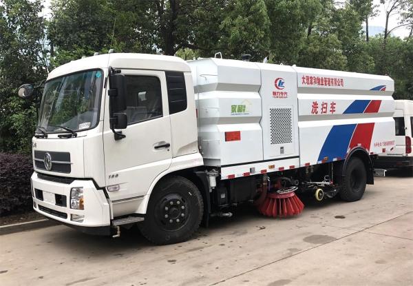 Buy cheap 12 Cubic Meter Street Cleaner Truck , Combined Road Washing Truck With Vacuum Sweeping / Water Cleaning from wholesalers