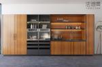 Elegant Double Line Stainless Steel Kitchen Cabinets With Black Sintered Stone