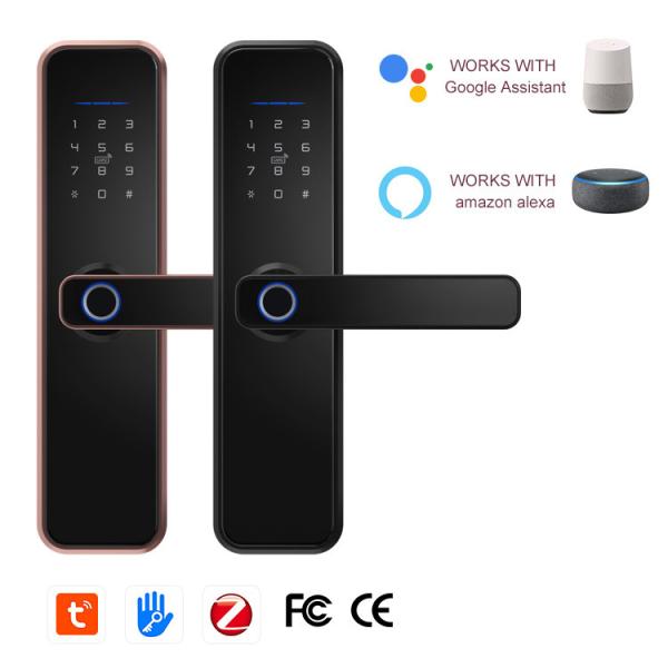 Buy cheap Aluminum Alloy Anti-Lock Biometric Fingerprint Keyless Tuya Smart Door Lock Electronic Digital Smart Door Lock from wholesalers