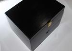 Woman Solid Wood Jewelry Box , Black Color Handcrafted Wood Decorative Boxes