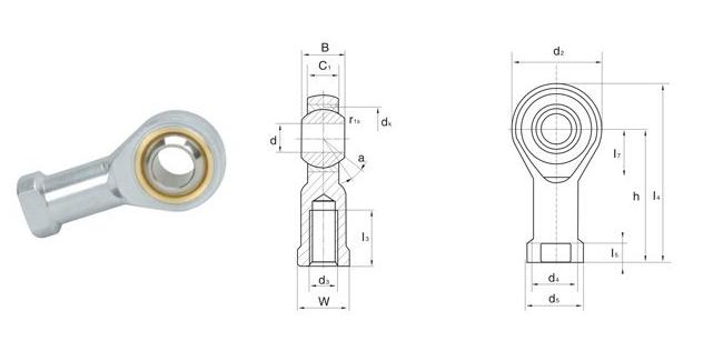 Spherical Plain Bearings Rod End Bearing Maintenance Free Type