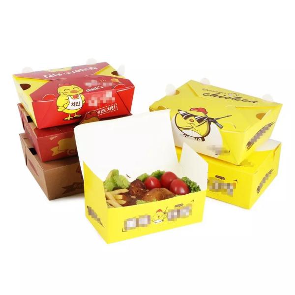 Buy cheap Snack Fries Fried Takeaway Lunch Custom Paper Box Disposable Greaseproof Pe Coating from wholesalers