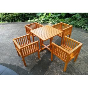 Buy cheap Waterproof Garden Table And Chairs , Solid Wooden Garden Furniture Stable Durable from wholesalers