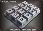 Industrial 12 Keys Customizable Keypad Parts Silicon Membrane With Metal Buttons