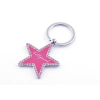 Buy cheap Star Engraved Metal Keychains Engraved Metal Keyrings With Small Diamond product