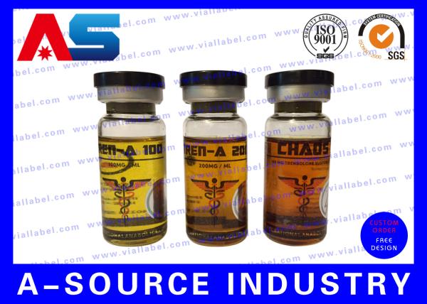 Plastic Waterproof Peptide Vial Labels Strong Adhesive For Injection Vial