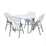 Outdoor Camping Party Event Banquet Wedding Round Portable Metal 4 6ft Plastic