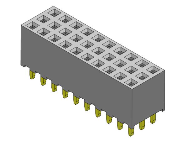 Buy cheap Female Header Connector 2.00mm Triple Row Dip TYPE 3*2PIN To 3*40PIN H=6.35mm from wholesalers