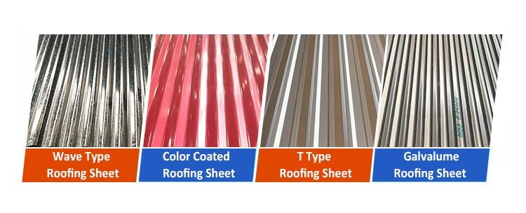 Zincalume Polycarbonate Galvanized Corrugated Sheet Wave type