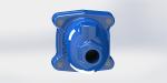 Blue Small Stainless Steel Float Air Vent Valve , Epoxy Coating Air Flow Control
