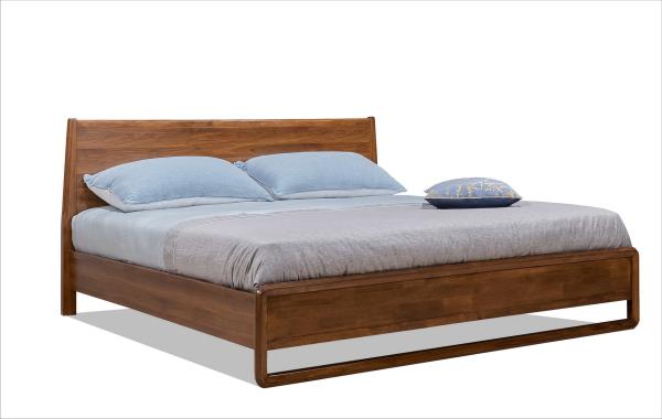 Buy cheap 2017 New design of Doube / King bed Interior Fitment for Apartment Furniture by Walnut wood from China factory from wholesalers