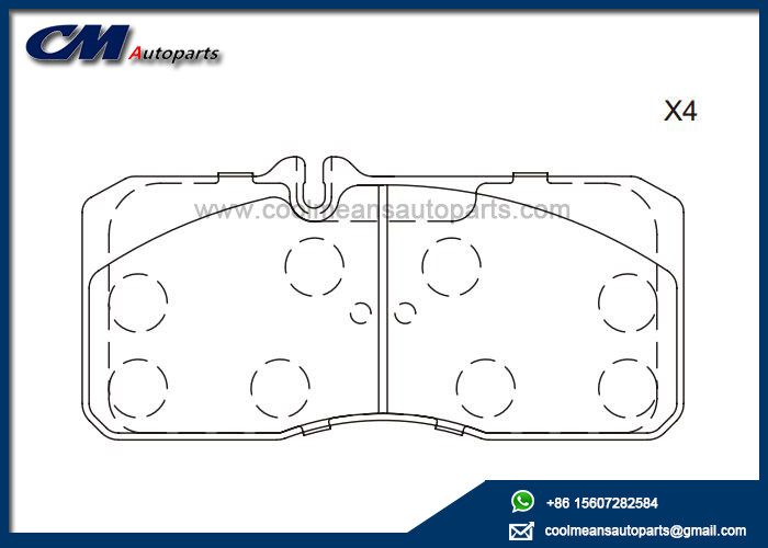 WVA 29055 29057 Disc Brake Pads for MAN L2000 - Series Front