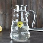 Heat Resistant Glass Water Pitcher Juice Beverage Carafe With Lid Clear Color