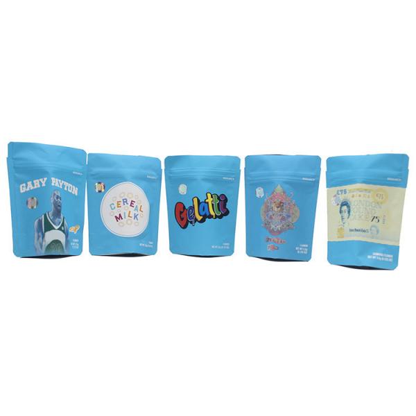 Buy cheap LDPE Mylar ziplockk Stand Up Bags Blue Resealable Zipper Bags 5 Inch Height from wholesalers