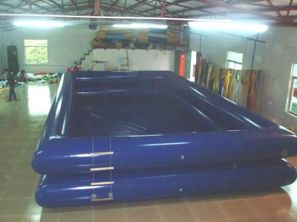 Quality 0.9mm PVC Tarpaulin Swimming Pool / Inflatable Swimming Pools Double Tube 1.3m Height for sale