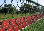 Hot Dipped Link Chain Fence , Dark Green Residential Chain Link Fencing