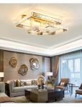 Luxury Living Room Smart Led Chandelier Modern Hall Glossy K9 Crystal Ceiling