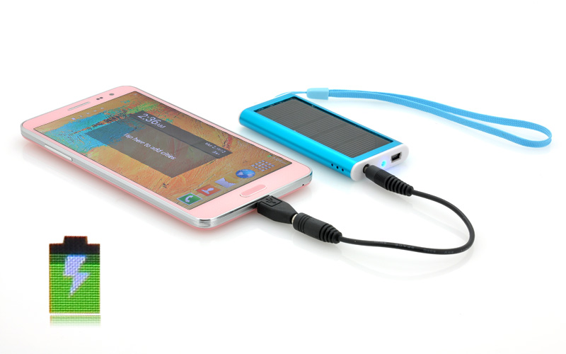 3000mAh portable solar power bank for mobile phone