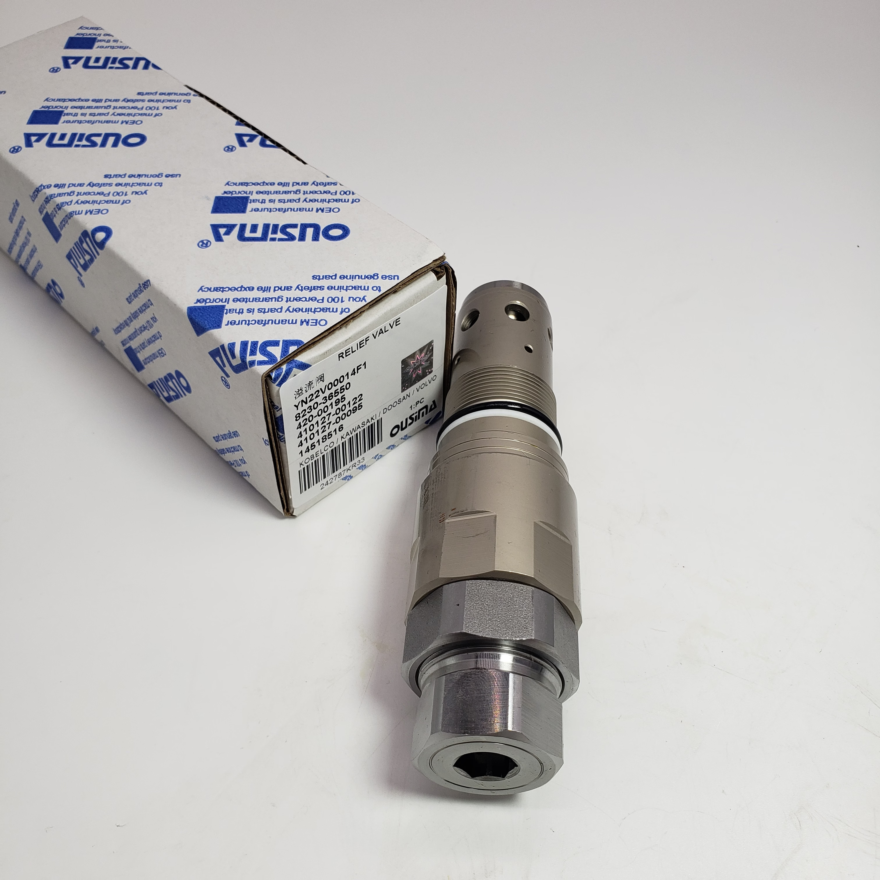 Relief Valve Assembly YN22V00014F1 8230-36550 420-00195 410127-00122 4101 For KOBELCO SK200LC-6 SK250-8 SK3030-8 SK350-8