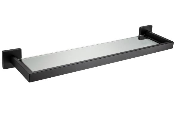 Buy cheap Glass Shelf83110 -Square &Black &Brush color &Stainless steel304&glass & Bathroom Accessories&kitchen,Sanitary Hardware from wholesalers