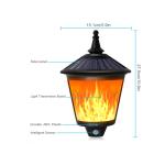 Yard Flickering Flames Wall Lights Outdoor Decorative Hanging Fire Moving Led