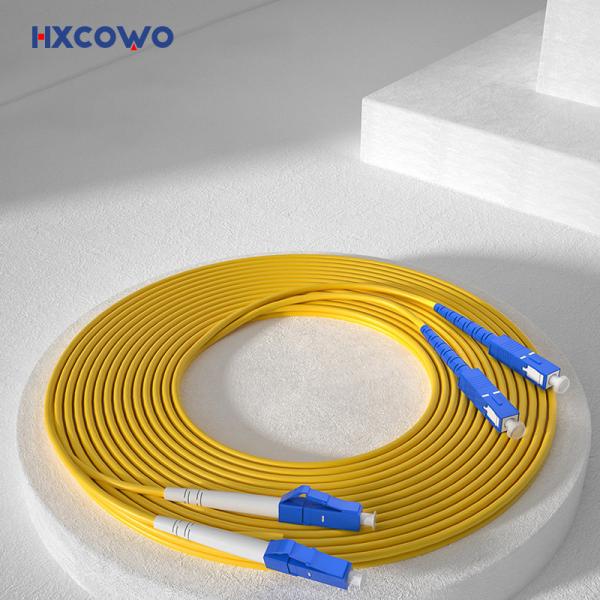Buy cheap HXCOWO FTTH Indoor SC/UPC-LC/UPC SM G657A2 Duplex Armored Fiber Cable Patch for Wired LAN from wholesalers