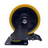 Buy cheap 4 Inch PU Caster With Brake Orange Polyurethane Tread Caster Wheels from wholesalers