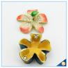 Buy cheap Metal Material Beautiful Flower Shape Crystal Trinket Box SCJ564 from wholesalers