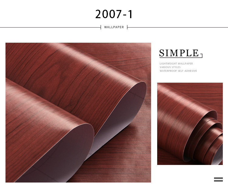 45cm Wood Grain Self Adhesive PVC 3D Wallpaper for Home Decoration 3d wall paper