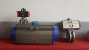 Wholesale OEM air torque DA/SR  rack and pinion quarter-turn  pneumatic rotary actuators for butterfly valves ball valves from china suppliers