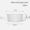 Buy cheap 500ml 750ml 1000ml 1300ml Disposable White Kraft Paper Bowl For Salad from wholesalers
