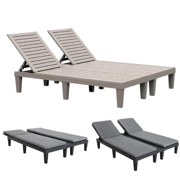 Buy cheap Plastic Stackable Adjustable Sun Lounger Chair for Outdoor Beach Patio Hotel Swimming Pool from wholesalers