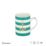 Modern Style Bone China Coffee Mugs 11 OZ Decal Logo For Office / Home