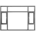 Double Glazed Aluminum Tilt-Turn Casement Windows For Hanging Curtain In Bedroom