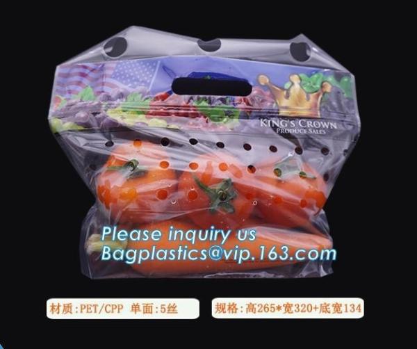 Hang Hole Plastic Stand Up Cherry Bag Factory, Fresh fruit bag(Cherry/Lichi