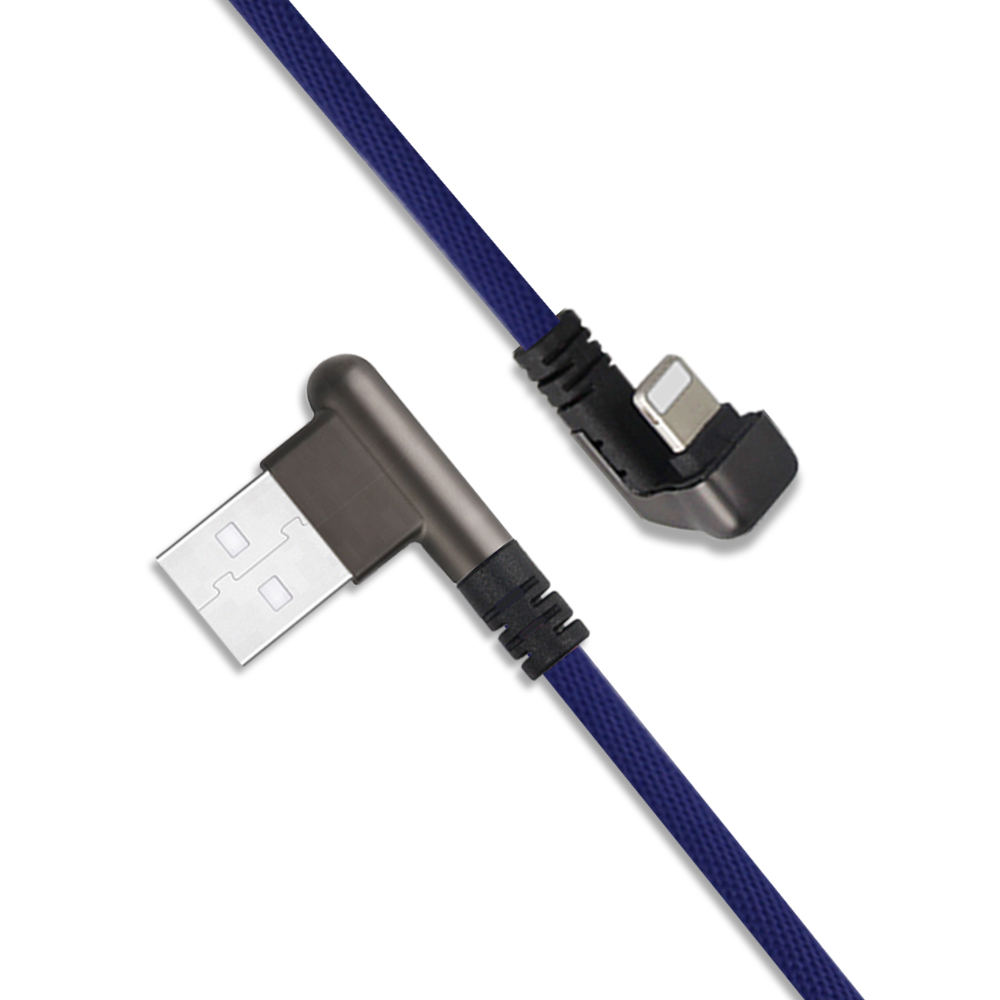 U Elbow Usb To 8 Pin Cable For IPhone7 8 X Xs IPad Length Customized